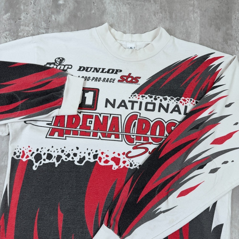 Vintage Thor Racing Shirt Mens XL Red Black Motocross Jersey Arena 90s Y2K